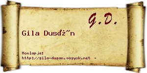 Gila Dusán névjegykártya